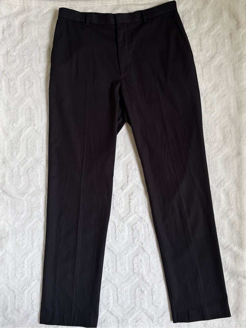 Vintage a.xcess Black Pinstripe Straight Leg Dress Pants